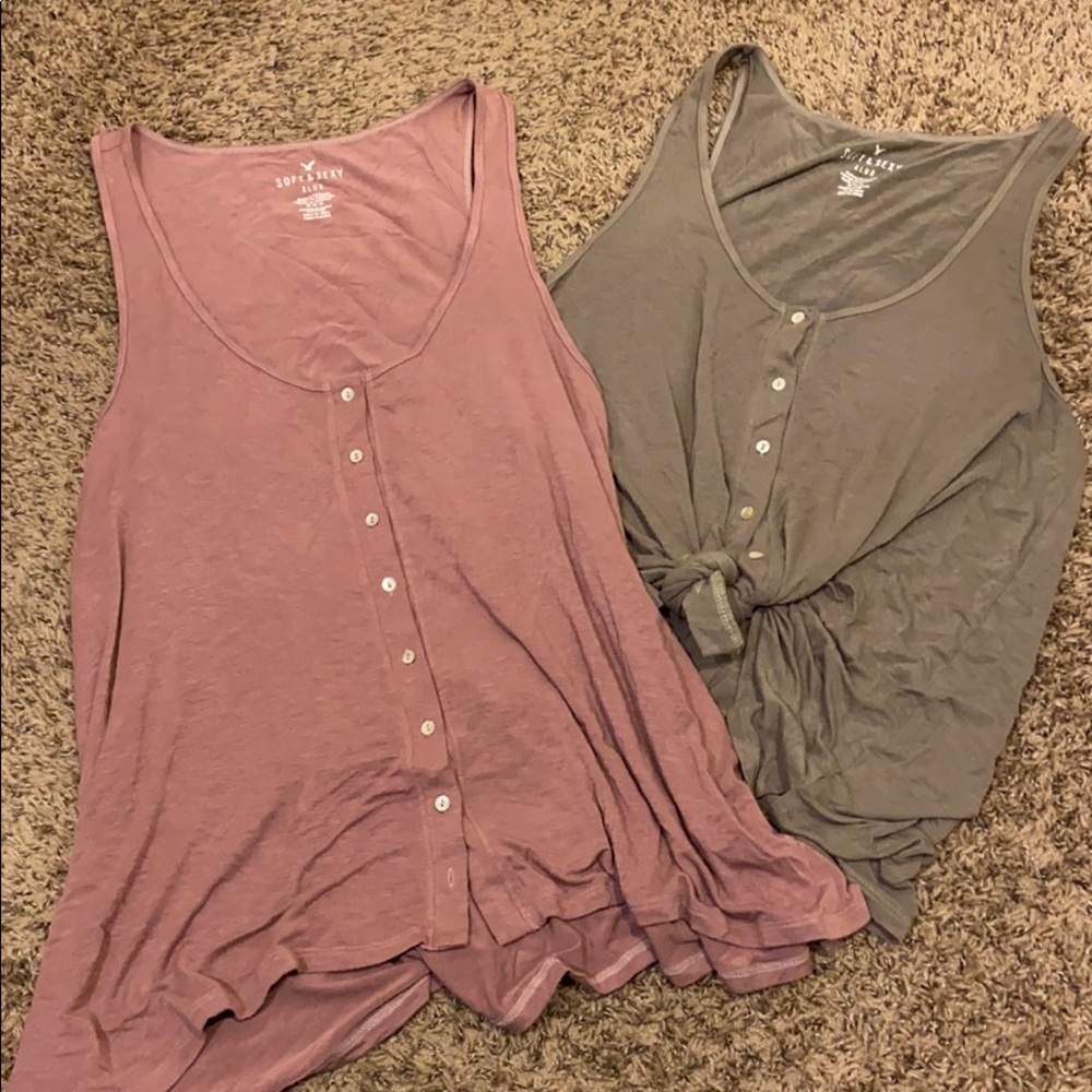 LOT of American Eagle Slub Tanks